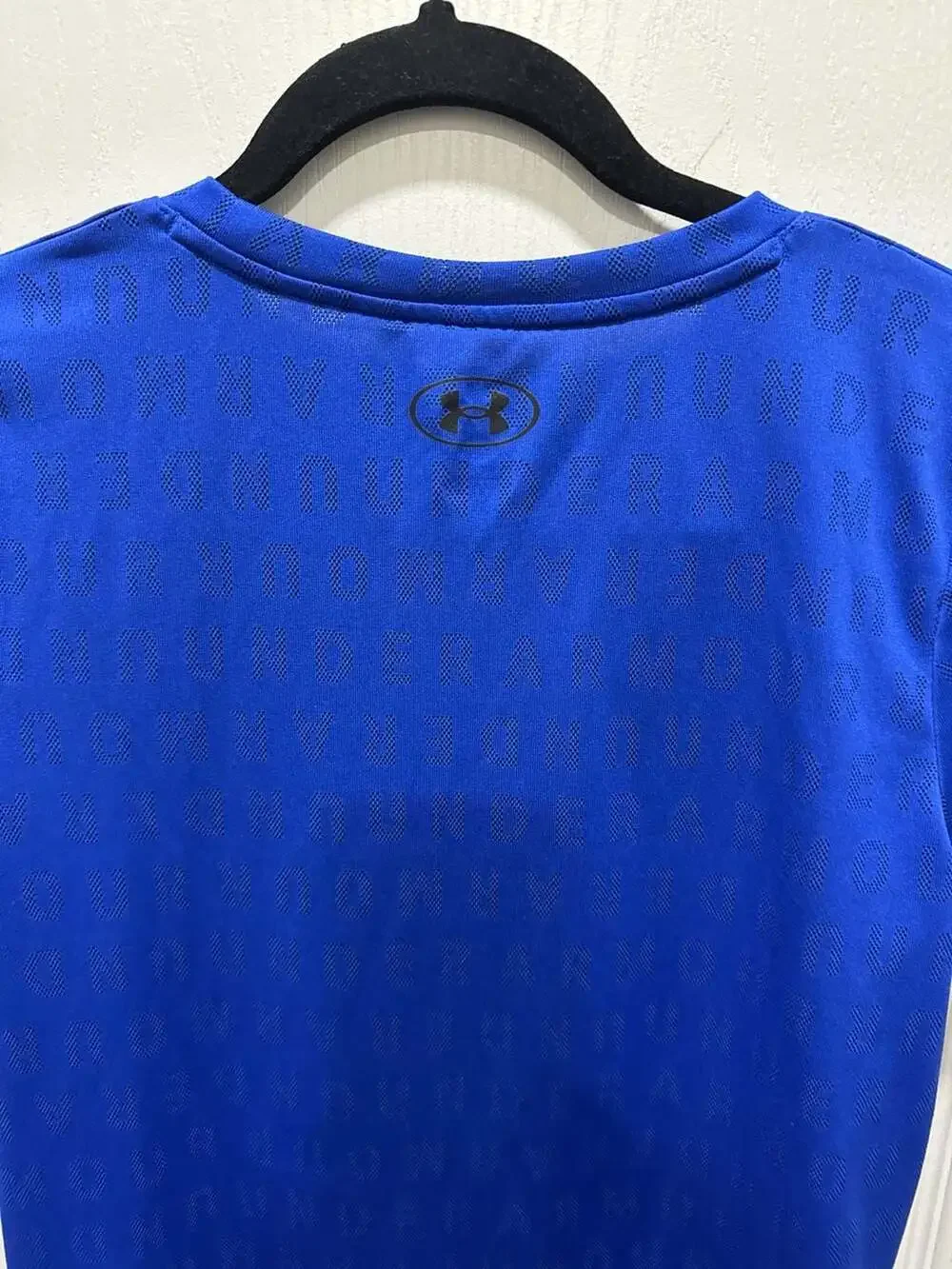 Under Armour Women's Royal Blue Jacquard Logo Tech Short Sleeve T-Shirt Size SM - Picture 7 of 9